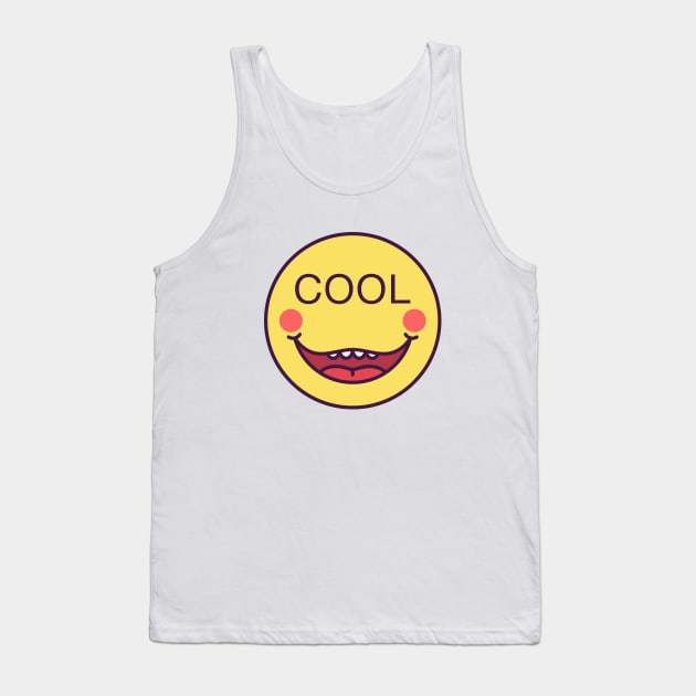 Emoji face with phrase Cool Tank Top by DmitryMayer